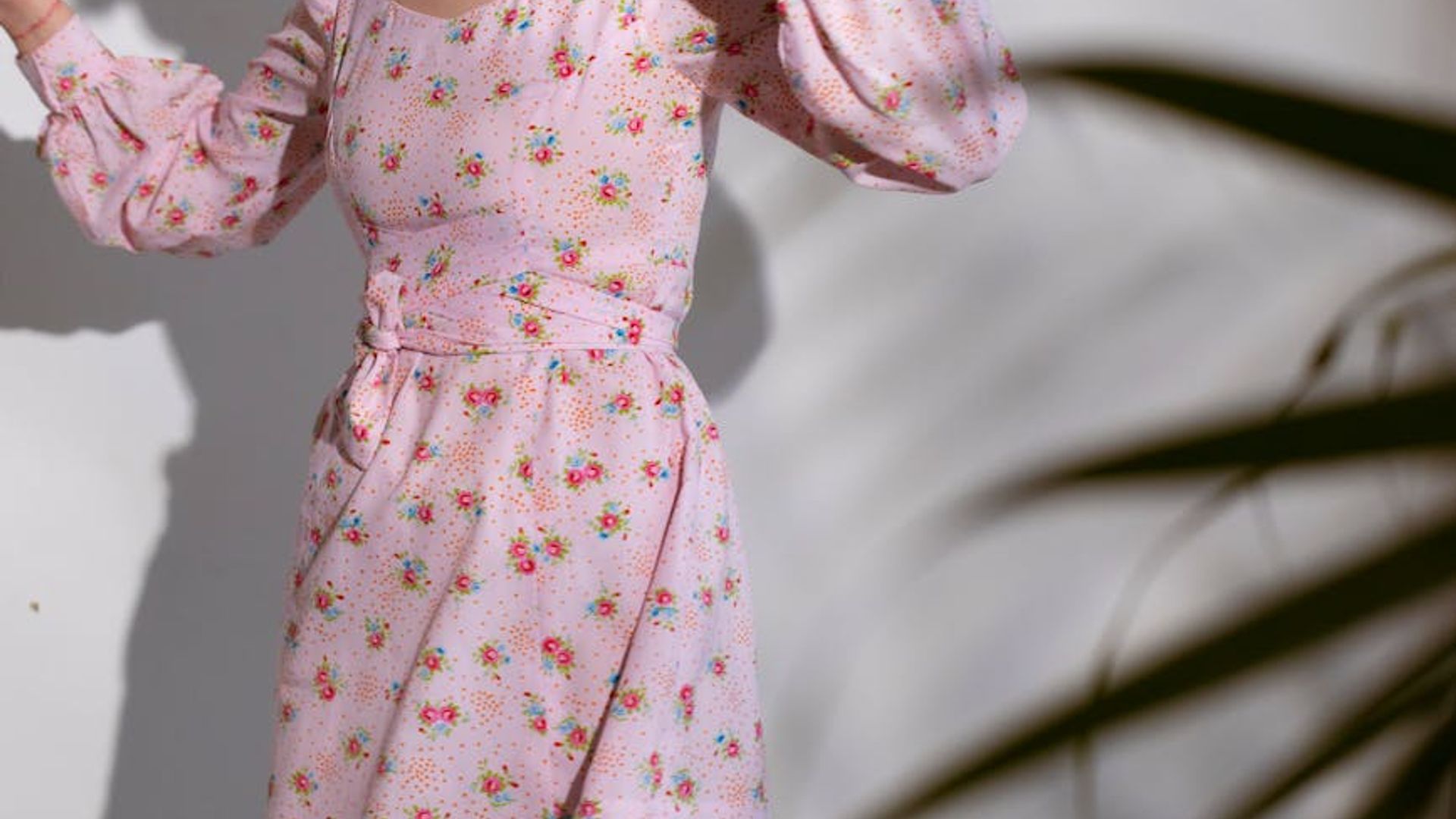 Active person moving in a modern dark studio background